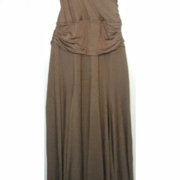 BCBG Sleeveless Ruching Wrap Long Maxi Dress $138 - Picture 3 of 5